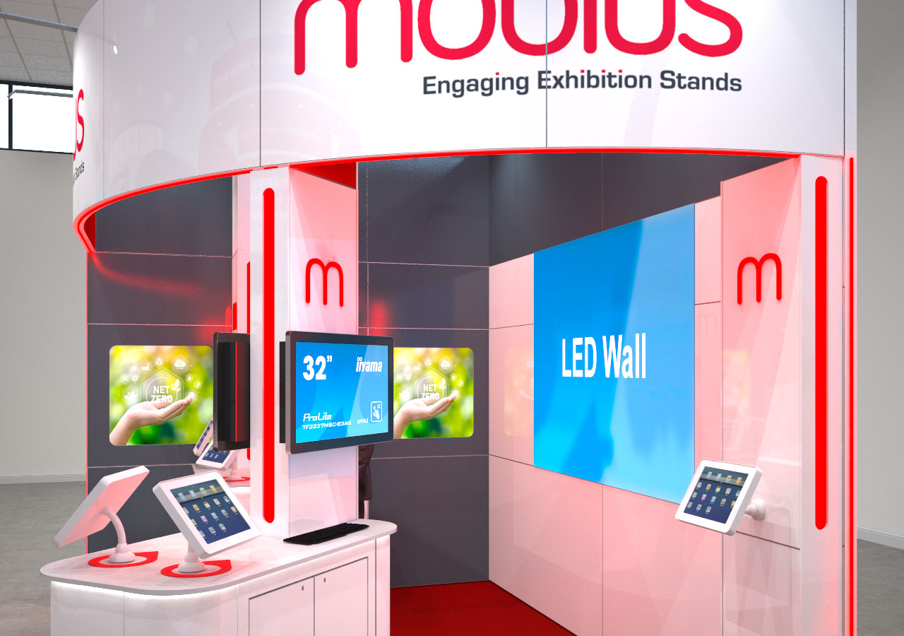 4m x 3m Open 2 sides 12 Squ m exhibition stand